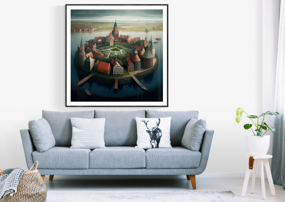 Smuk plakat i stuen