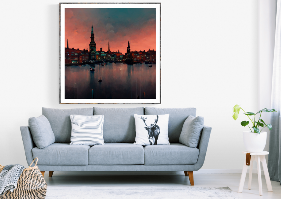 Smuk plakat i stuen