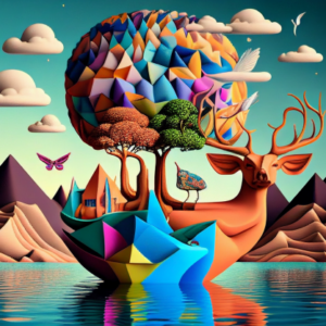 Image of a cubistic poster